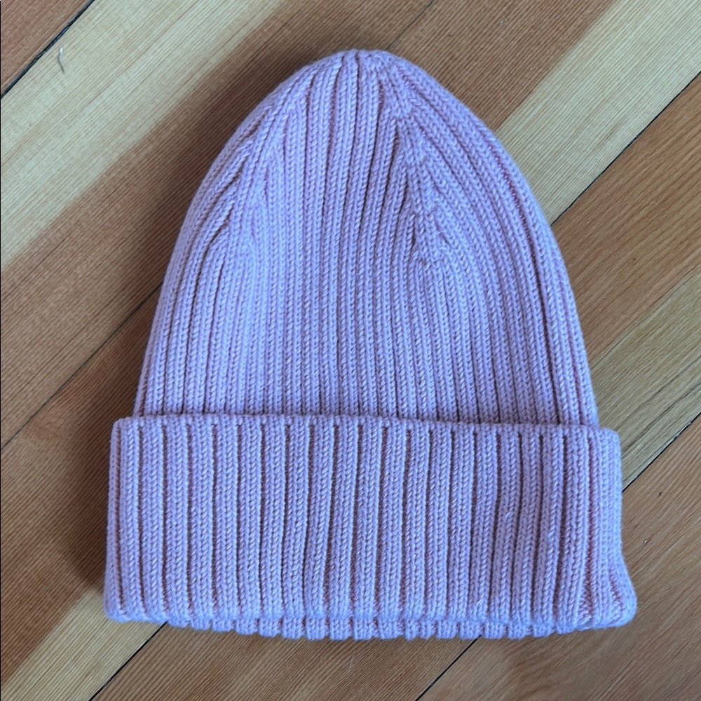 Kids Pink Knit Beanie